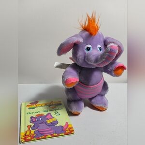 Hasbro Purple and Orange Stuffed Elephant